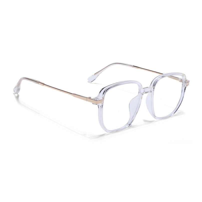 Voyage Transparent Square Eyeglasses for Men & Women - MG4968-C3