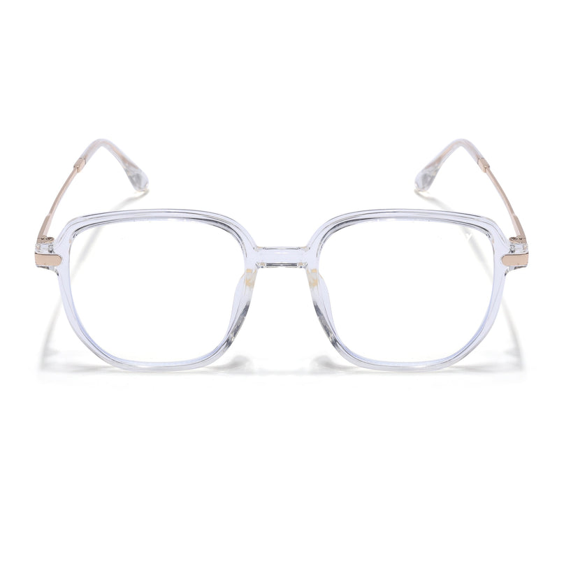 Voyage Transparent Square Eyeglasses for Men & Women - MG4968-C3