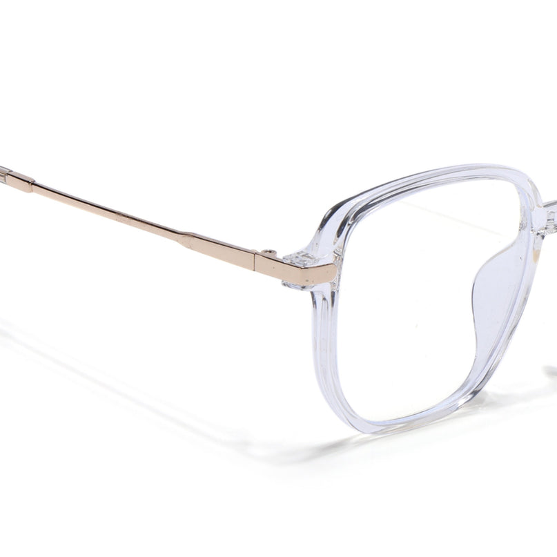 Voyage Transparent Square Eyeglasses for Men & Women - MG4968-C3