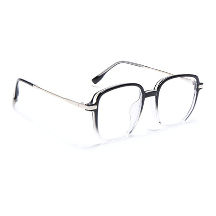 Voyage Black & Clear Square Eyeglasses for Men & Women - MG4969-C4