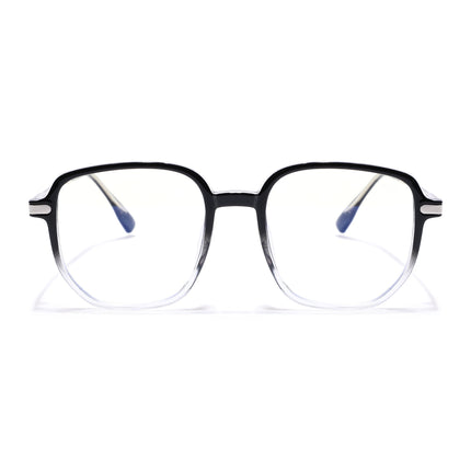 Voyage Black & Clear Square Eyeglasses for Men & Women - MG4969-C4