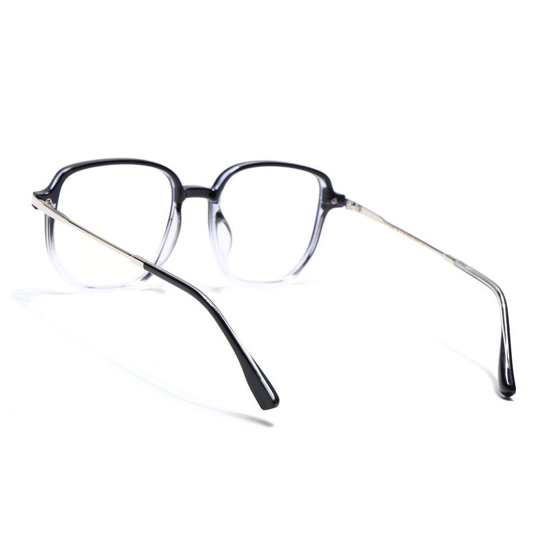 Voyage Black & Clear Square Eyeglasses for Men & Women - MG4969-C4