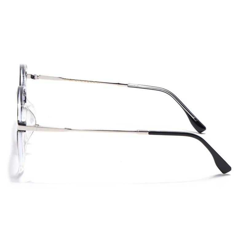 Voyage Black & Clear Square Eyeglasses for Men & Women - MG4969-C4