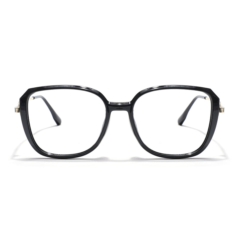 Voyage Black Square Eyeglasses for Men & Women - MG5839-C1