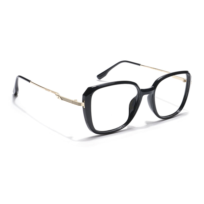 Voyage Black Square Eyeglasses for Men & Women - MG5839-C1