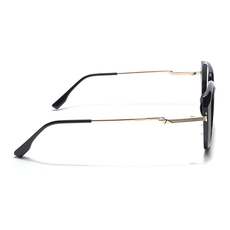 Voyage Black Square Eyeglasses for Men & Women - MG5839-C1