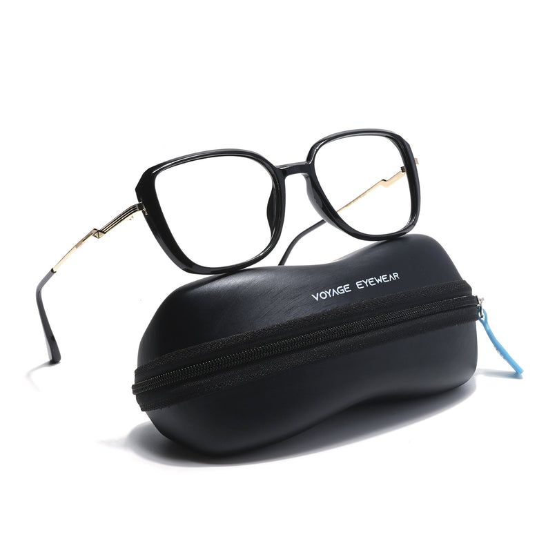 Voyage Black Square Eyeglasses for Men & Women - MG5839-C1