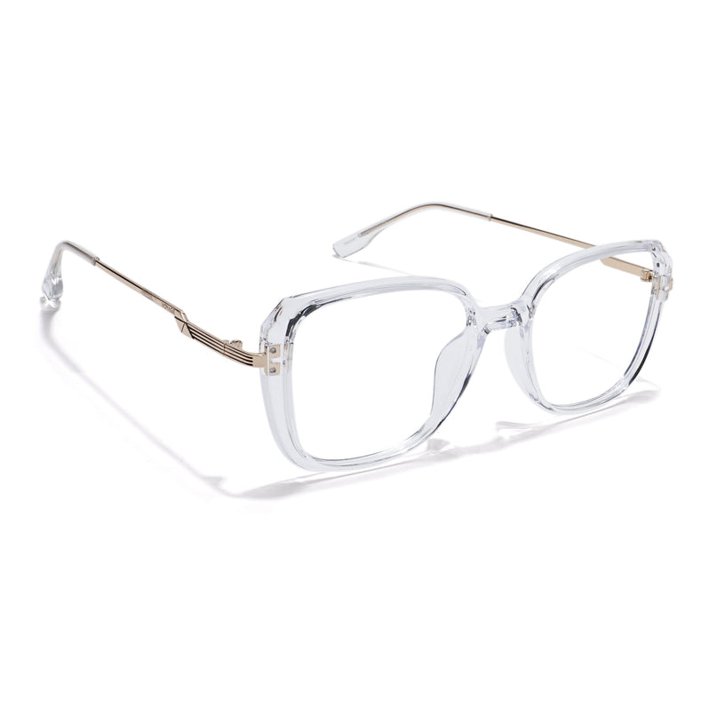 Voyage Transparent Square Eyeglasses for Men & Women - MG5841-C3