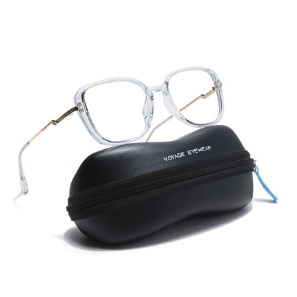 Voyage Transparent Square Eyeglasses for Men & Women - MG5841-C3
