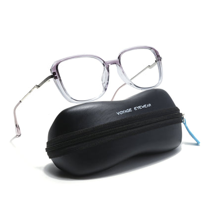 Voyage Light Purple & Clear Square Eyeglasses for Men & Women - MG5842-C4