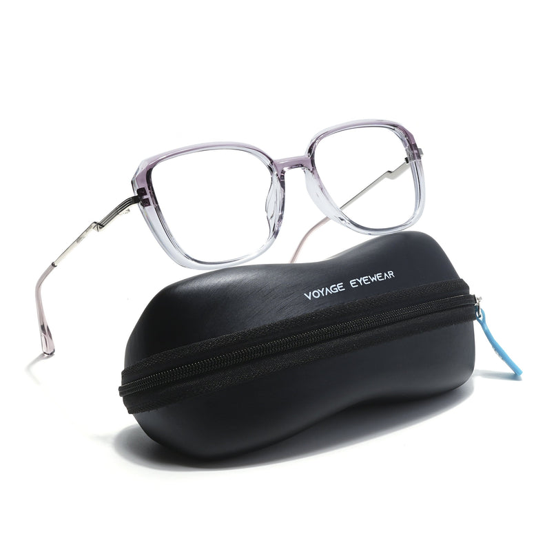 Voyage Light Purple & Clear Square Eyeglasses for Men & Women - MG5842-C4