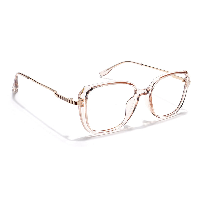 Voyage Light Golden Square Eyeglasses for Men & Women - MG5843-C5