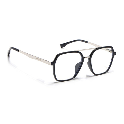 Voyage Metal Head Black & Silver Wayfarer Eyeglasses for Men & Women - MG5442-C1