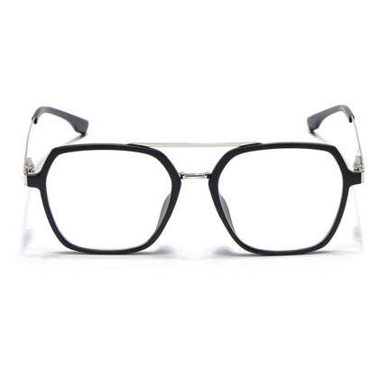 Voyage Metal Head Black & Silver Wayfarer Eyeglasses for Men & Women - MG5442-C1