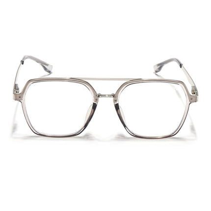 Voyage Metal Head Grey & Silver Wayfarer Eyeglasses for Men & Women - MG5444-C3