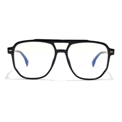 Voyage Maverick Shine Black Wayfarer Eyeglasses for Men & Women - MG4713-C1