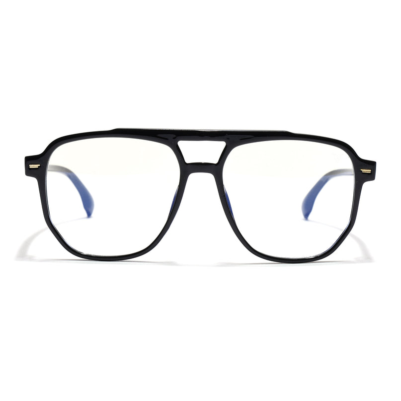 Voyage Maverick Shine Black Wayfarer Eyeglasses for Men & Women - MG4713-C1