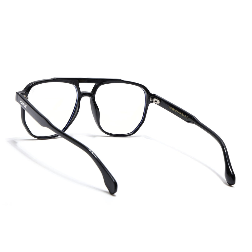 Voyage Maverick Shine Black Wayfarer Eyeglasses for Men & Women - MG4713-C1