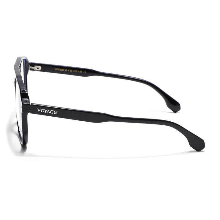 Voyage Maverick Shine Black Wayfarer Eyeglasses for Men & Women - MG4713-C1