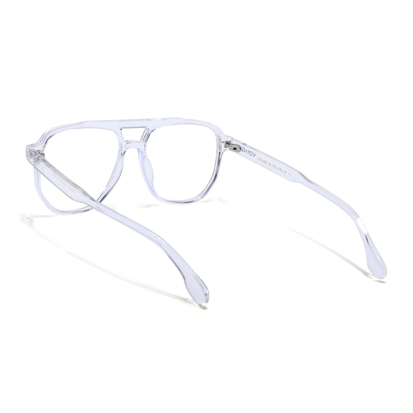 Voyage Maverick Transparent Wayfarer Eyeglasses for Men & Women - MG4715-C5
