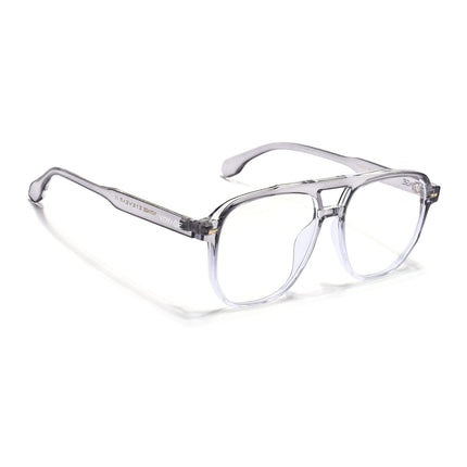 Voyage Maverick Transparent Grey Wayfarer Eyeglasses for Men & Women - MG4716-C6