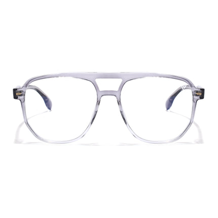 Voyage Maverick Transparent Grey Wayfarer Eyeglasses for Men & Women - MG4716-C6