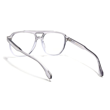 Voyage Maverick Transparent Grey Wayfarer Eyeglasses for Men & Women - MG4716-C6