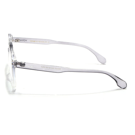 Voyage Maverick Transparent Grey Wayfarer Eyeglasses for Men & Women - MG4716-C6