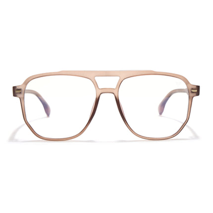Voyage Maverick Transparent Brown Wayfarer Eyeglasses for Men & Women - MG4727-C2