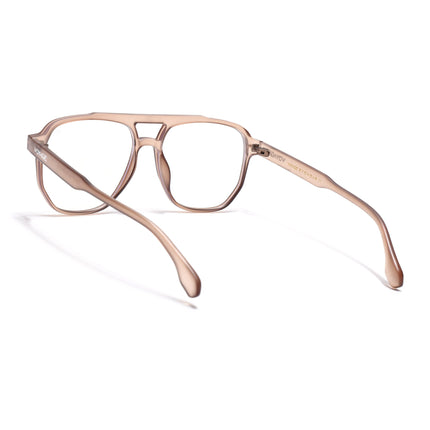 Voyage Maverick Transparent Brown Wayfarer Eyeglasses for Men & Women - MG4727-C2