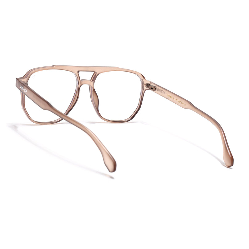 Voyage Maverick Transparent Brown Wayfarer Eyeglasses for Men & Women - MG4727-C2