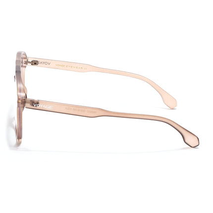 Voyage Maverick Transparent Brown Wayfarer Eyeglasses for Men & Women - MG4727-C2