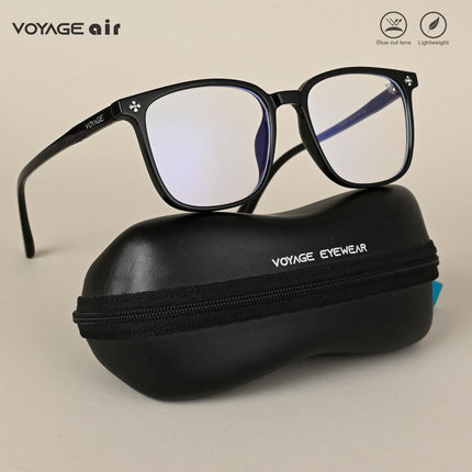 Voyage Air Black Square Eyeglasses for Men & Women - MG4695-C1
