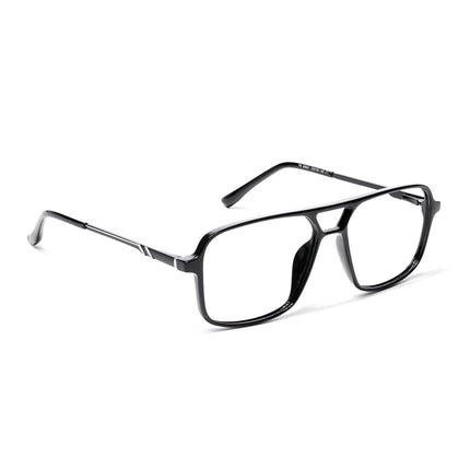 EyeJack Shine Black Wayfarer Eyeglasses for Men & Women (TR85601GE1690-C1)