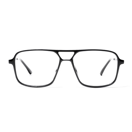 EyeJack Shine Black Wayfarer Eyeglasses for Men & Women (TR85601GE1690-C1)