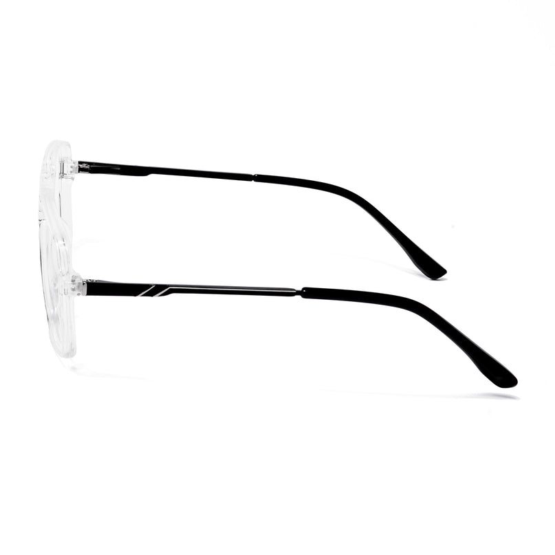 EyeJack Transparent Wayfarer Eyeglasses for Men & Women (TR85601GE1691-C2)
