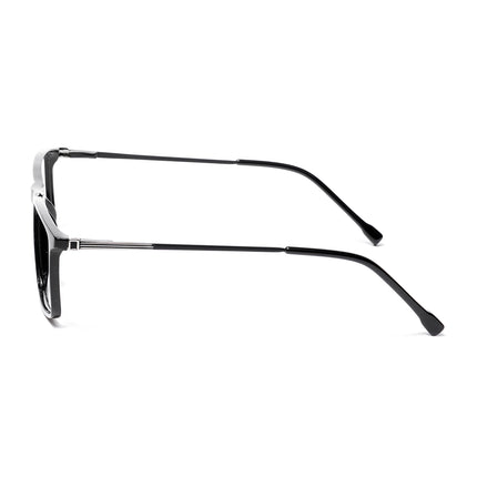 EyeJack Shine Black Rectangle Eyeglasses for Men & Women (TR85605GE1696-C1)