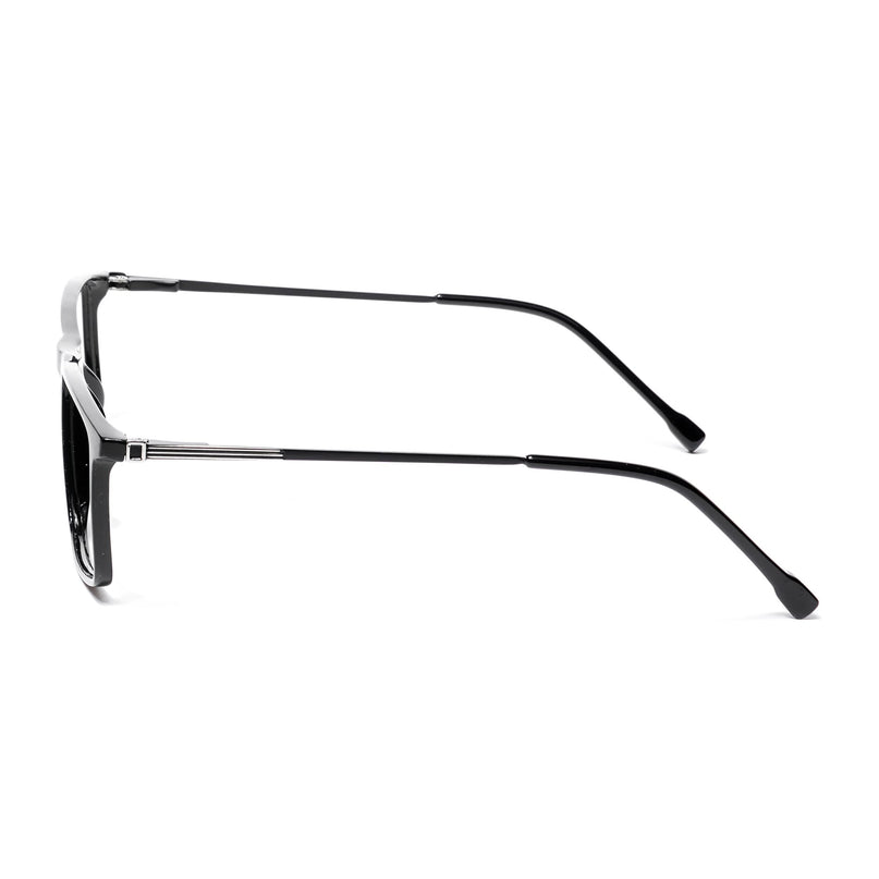 EyeJack Shine Black Rectangle Eyeglasses for Men & Women (TR85605GE1696-C1)