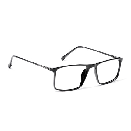 EyeJack Shine Black Rectangle Eyeglasses for Men & Women (TR85605GE1696-C1)