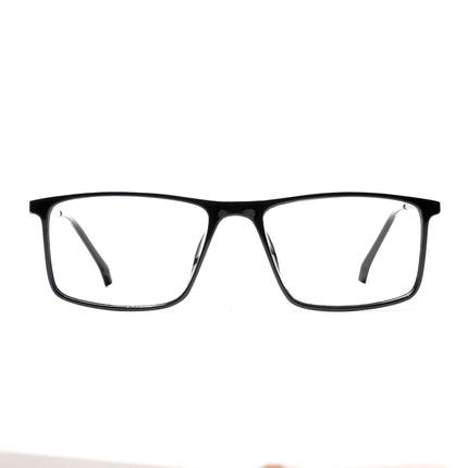 EyeJack Shine Black Rectangle Eyeglasses for Men & Women (TR85605GE1696-C1)