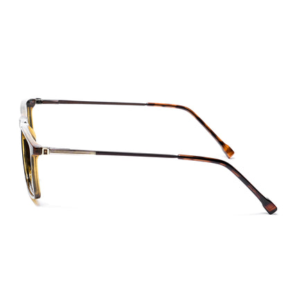 EyeJack Brown Rectangle Eyeglasses for Men & Women (TR85605GE1698-C3)