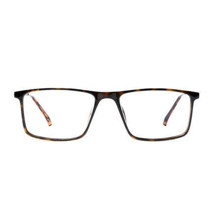 EyeJack Brown Rectangle Eyeglasses for Men & Women (TR85605GE1698-C3)