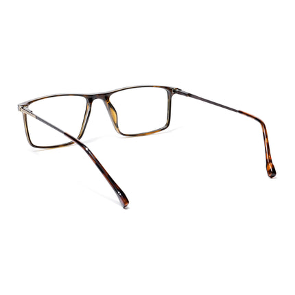 EyeJack Brown Rectangle Eyeglasses for Men & Women (TR85605GE1698-C3)