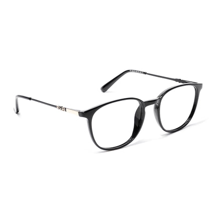 EyeJack Shine Black Round Eyeglasses for Men & Women (TR85610GE1699-C1)
