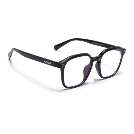 Voyage Air Matt Black Square Eyeglasses for Men & Women - MG4867-C2