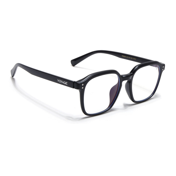 Voyage Air Matt Black Square Eyeglasses for Men & Women - MG4867-C2