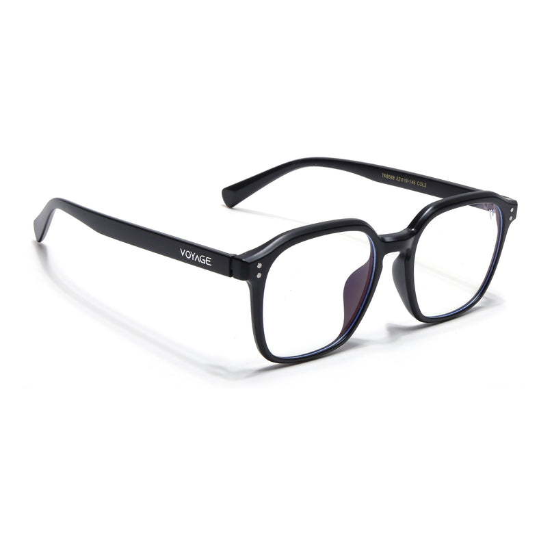 Voyage Air Matt Black Square Eyeglasses for Men & Women - MG4867-C2