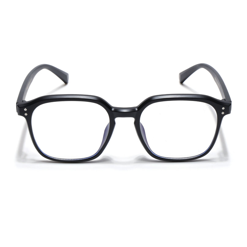 Voyage Air Matt Black Square Eyeglasses for Men & Women - MG4867-C2
