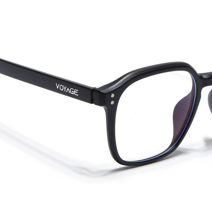 Voyage Air Matt Black Square Eyeglasses for Men & Women - MG4867-C2