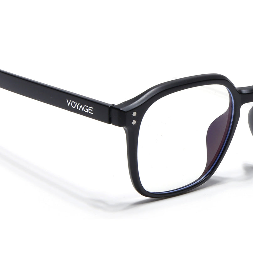 Voyage Air Matt Black Square Eyeglasses for Men & Women - MG4867-C2